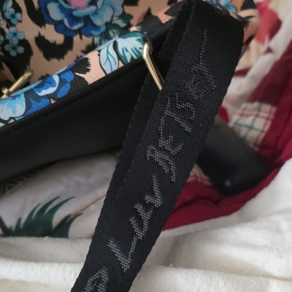 Betsey Johnson Floral Leopard Backpack - Blue and Tan - Picture 7 of 16